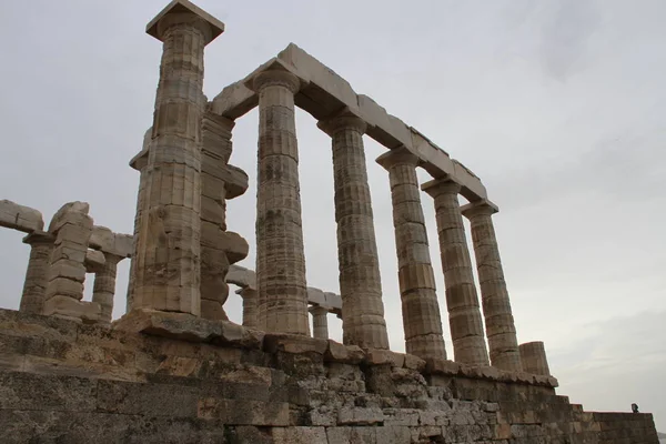 Ναός Του Ποσειδώνα Σούνιο Αθήνα Ελλάδα — Φωτογραφία Αρχείου