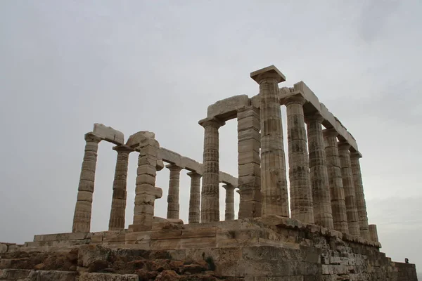 Templo Poseidon Sounion Athens Greece — Foto de Stock