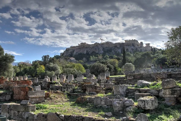 Руїни Aghora Афіни Греція — стокове фото