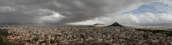 Pohled Město Athénské Řecko — Stock fotografie