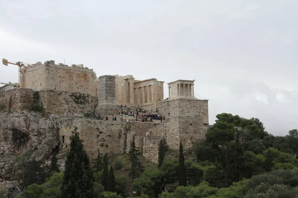 Uitzicht Vanaf Acropolis Griekenland — Stockfoto