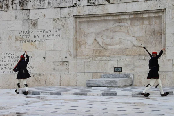 Wachablösung Griechischen Parlament — Stockfoto