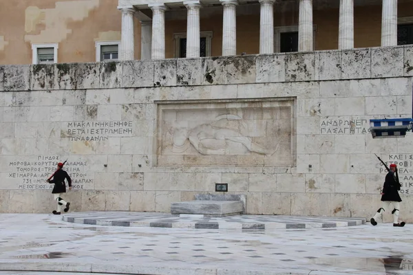 Changement Gardes Parlement Grec — Photo