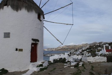 Mikonos Adası görünümünü