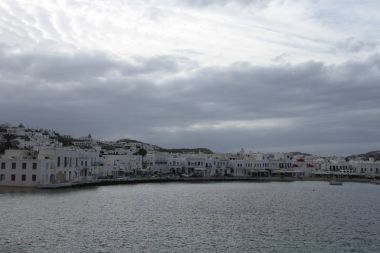 Mikonos Adası görünümünü
