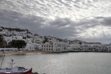 Mikonos Adası görünümünü
