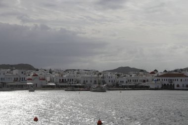Mikonos Adası görünümünü