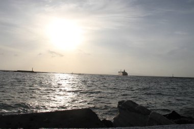 Görünümü ada Tinos, Yunanistan