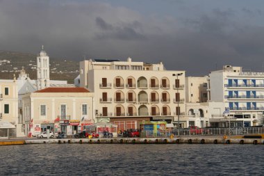 Görünümü ada Tinos, Yunanistan