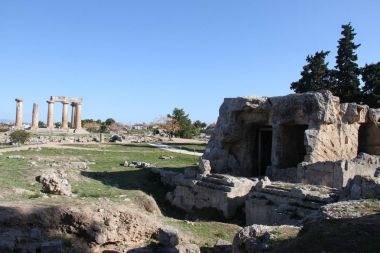 Kalıntıları Cornithos, Peloponesse, Yunanistan
