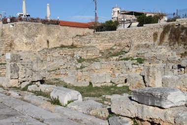 Kalıntıları Cornithos, Peloponesse, Yunanistan
