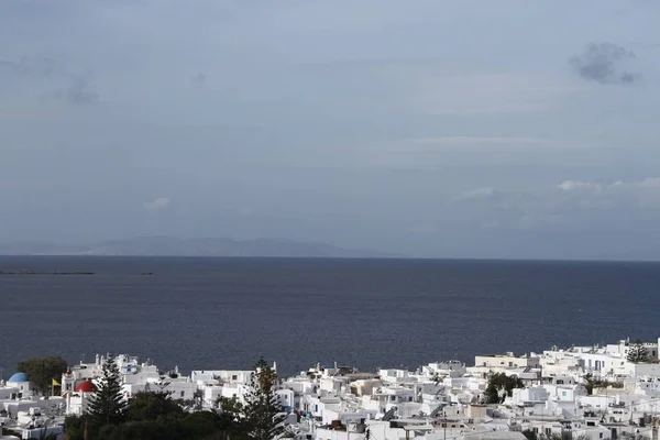 Vista Ilha Mykonos — Fotografia de Stock