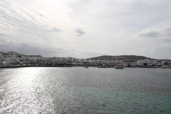 Pohled Ostrově Mykonos — Stock fotografie