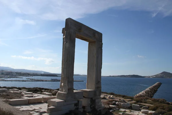 Tour Templo Apolo Naxos Grécia — Fotografia de Stock