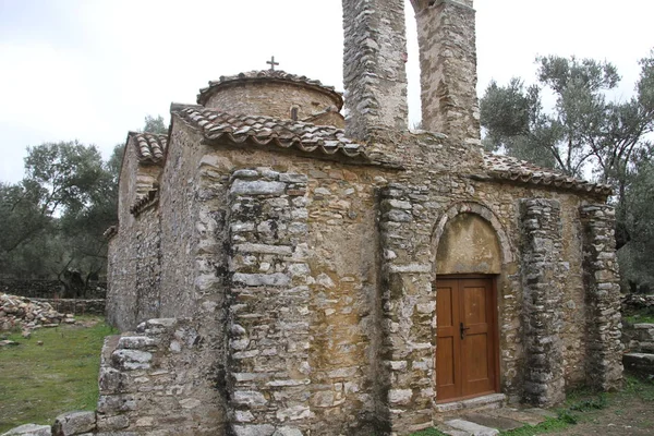 Igreja Ortodoxa Grega Bizantina Naxos Grécia — Fotografia de Stock