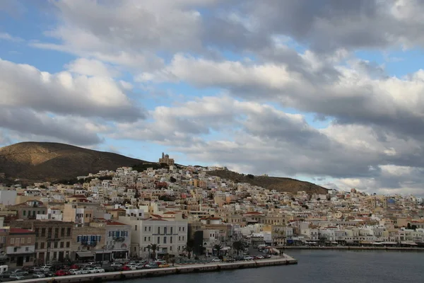 Vista Isla Siros — Foto de Stock