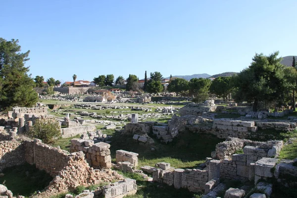 Ερείπια Της Cornithos Στην Πελοπόννησο Ελλάδα — Φωτογραφία Αρχείου