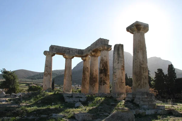 Ruinerna Cornithos Peloponnesos Grekland — Stockfoto