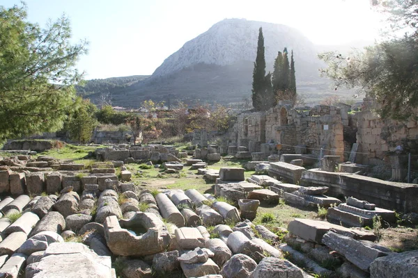 Ruinen Von Cornithos Peloponesse Griechenland — Stockfoto