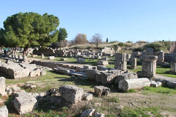 Ruinas Cornithos Peloponesse Grecia —  Fotos de Stock