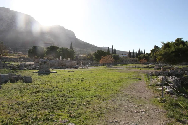 Ruinas Cornithos Peloponesse Grecia —  Fotos de Stock