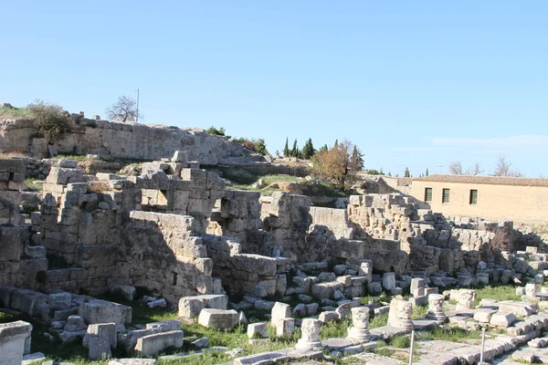 Ruinen Von Cornithos Peloponesse Griechenland — Stockfoto