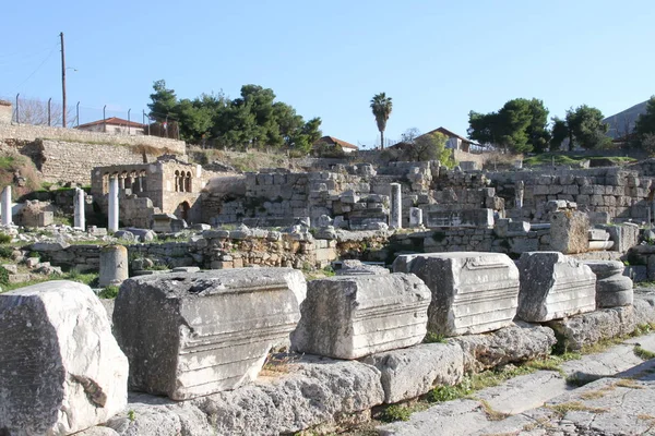Ruinas Cornithos Peloponesse Grecia —  Fotos de Stock