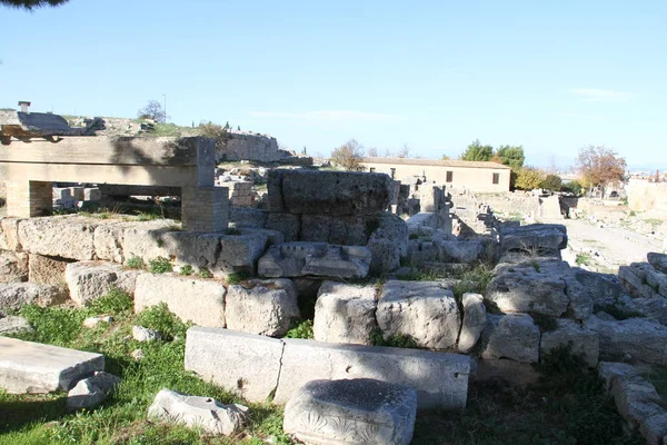 Ruiny Cornithos Peloponezem Grecja — Zdjęcie stockowe