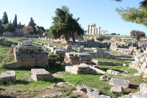 Ερείπια Της Cornithos Στην Πελοπόννησο Ελλάδα — Φωτογραφία Αρχείου