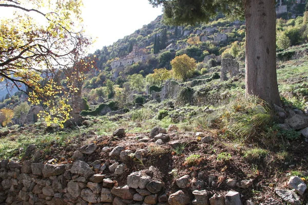 Μνημεία Στην Πόλη Του Μυστρά — Φωτογραφία Αρχείου