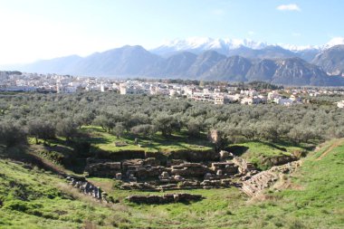 Ruins of Ancient Sparta in Greece clipart