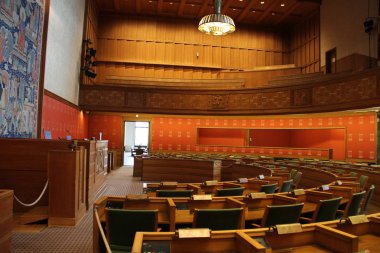 4/4/2017: Oslo, Norveç: Norveç şehir, Belediye Binası görünümünü