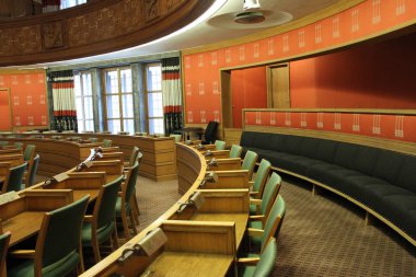 4/4/2017: Oslo, Norveç: Norveç şehir, Belediye Binası görünümünü