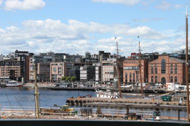 4/4/2017: Oslo, Norveç: Norveç şehir, şehir Dock görünümünü