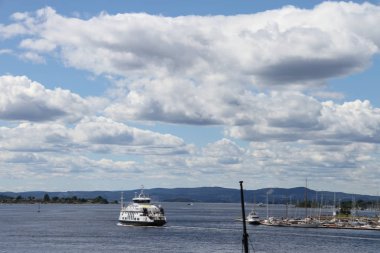 4/4/2017: Oslo, Norveç: Norveç şehir, şehir Dock görünümünü