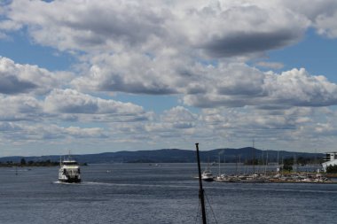 4/4/2017: Oslo, Norveç: Norveç şehir, şehir Dock görünümünü