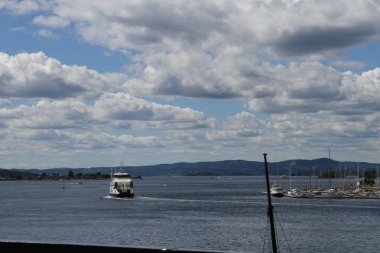 4/4/2017: Oslo, Norveç: Norveç şehir, şehir Dock görünümünü