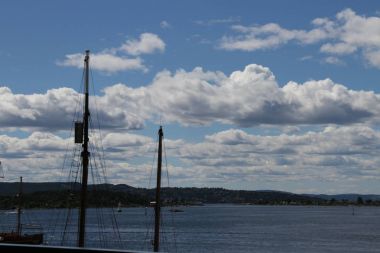 4/4/2017: Oslo, Norveç: Norveç şehir, şehir Dock görünümünü