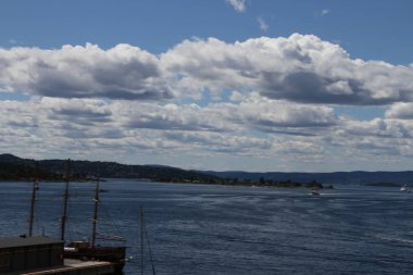 4/4/2017: Oslo, Norveç: Norveç şehir, şehir Dock görünümünü