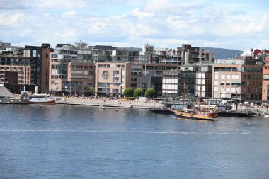 4/4/2017: Oslo, Norveç: Norveç şehir, şehir Dock görünümünü