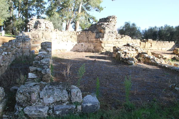 Ruínas Esparta Antiga Grécia — Fotografia de Stock