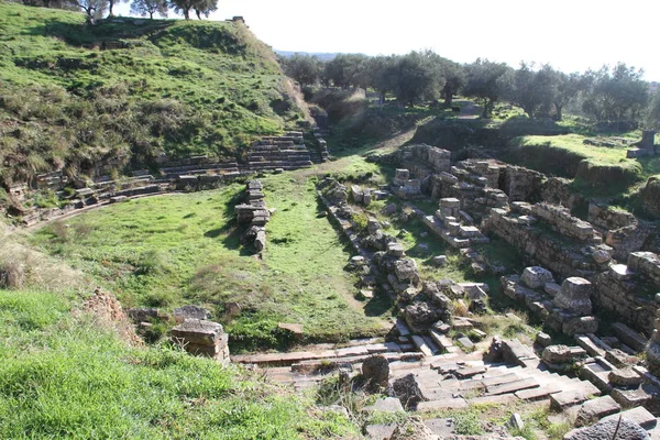 Ερείπια Της Αρχαίας Σπάρτης Στην Ελλάδα — Φωτογραφία Αρχείου