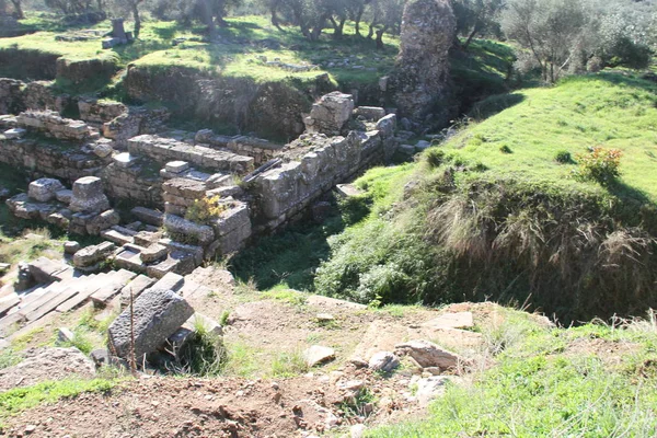 Ruinerna Antika Sparta Grekland — Stockfoto