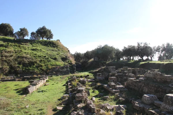 Ruínas Esparta Antiga Grécia — Fotografia de Stock