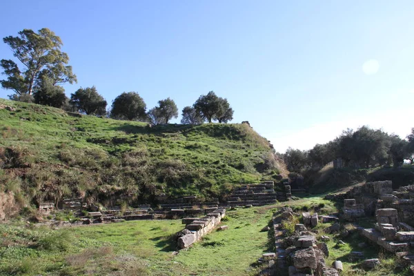 Ruínas Esparta Antiga Grécia — Fotografia de Stock