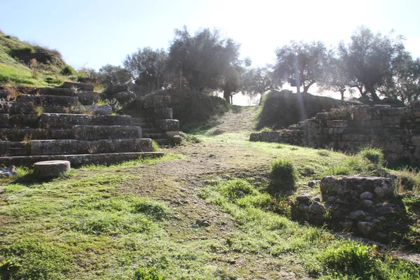 Ερείπια Της Αρχαίας Σπάρτης Στην Ελλάδα — Φωτογραφία Αρχείου