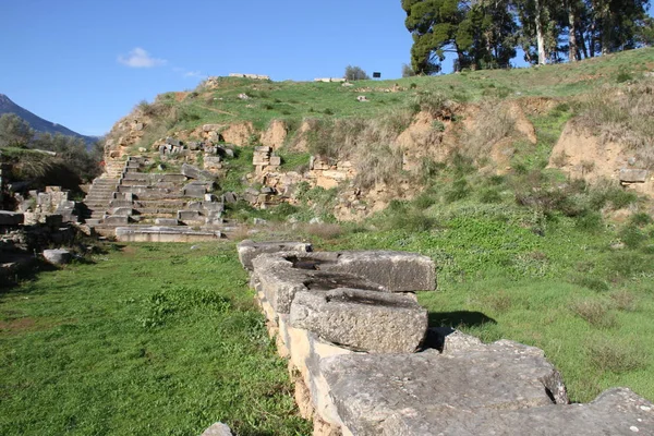 Ruínas Esparta Antiga Grécia — Fotografia de Stock