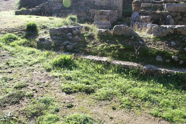 Ruínas Esparta Antiga Grécia — Fotografia de Stock