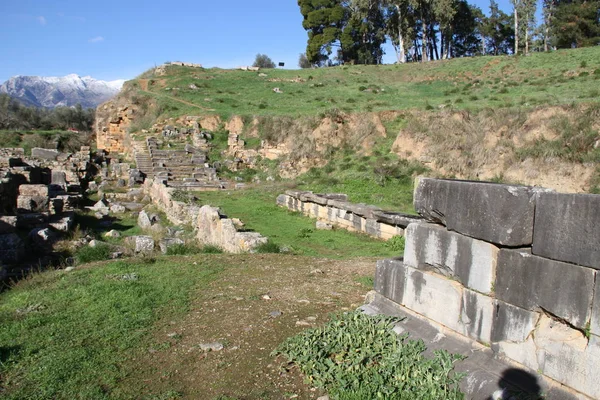 Ruínas Esparta Antiga Grécia — Fotografia de Stock