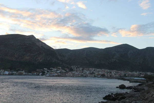 Praia Cidade Monemvasia Grécia — Fotografia de Stock